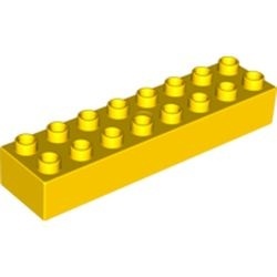 4199-3 DUPLO steen 2x8 (LET OP: DUPLO IS VRIJWEL ALTIJD PAKKETPOST) geel NIEUW *