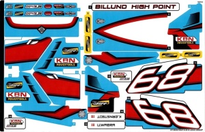 42077stk01 STICKER 42077 Rally Car NIEUW *0S0000