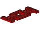 4212b-5G Bodemplaat auto 10x4x2/3 GEEN gat in bodem rood gebruikt *3D000
