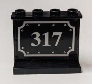 4215bpb34-11G Paneel 1x4x3 "317" in lijst (binnenzijde) zwart gebruikt *0D0000