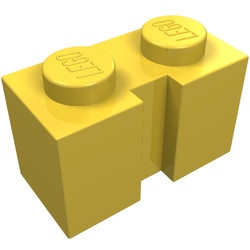 4216-3 Steen 1x2 met sleuf geel NIEUW *1L040