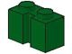 4216-6 Steen 1x2 met sleuf groen NIEUW *1L040