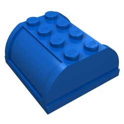 4231-7G Fabuland brievenbus 4x4x1 2/3 top blauw gebruikt *