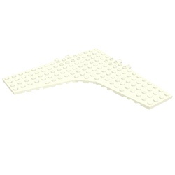 42609-1 Wig plaat 16x16x1 met 4 pinnen wit NIEUW *5A011
