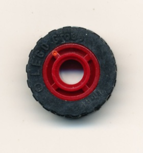 42610c01-59 Wiel 11x8 groef vier compartimenten, band 17,5x6 rood, donker NIEUW *5W000