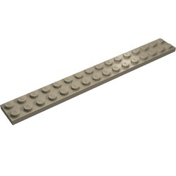 4282-72 Platte plaat 2x16 crème,donker NIEUW *1K0000