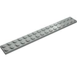 4282-9G Platte plaat 2x16 lichtgrijs (klassiek) gebruikt *1A036