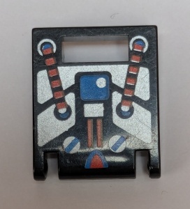 4346pb06-11G Voorkant box Spyrius motief (diagonaal zilver) zwart gebruikt *1B0000