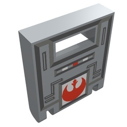4346px4-86 Voorkant box met Star Wars Rebel Symbool grijs, licht (blauwachtig) NIEUW *1L0000
