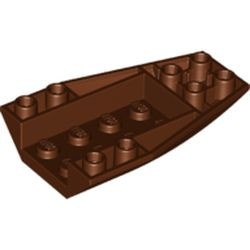43713-88 Wig OMGEKEERD 6x4 gebogen steen 2x2 nopgaten bruin, roodachtig NIEUW *