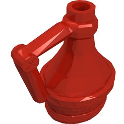 4429-5G Grote fles met handvat rood gebruikt *1E017