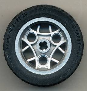 44292c02-67 Wiel 30.4mmx20mm met 3 pingaten en band 43.2x22 ZR (44292/44309) zilver, metallic NIEUW *5W000