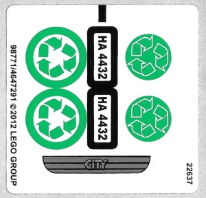 4432stk01 STICKER 4432 Garbage Truck NIEUW *0S0000