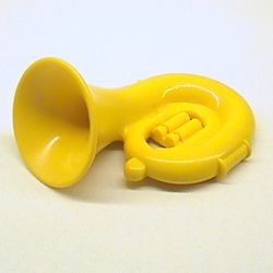 4434-3G FABULAND Tuba/hoorn geel gebruikt *
