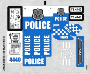 4440stk01 STICKER 4440 City - Forest Police Station NIEUW *0S0000