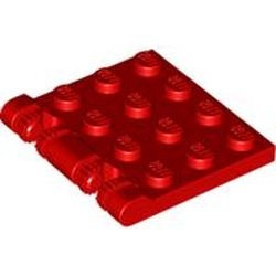 44570-5 Scharnierplaat 3x4 met twee vingers 7 of 9 tanden rood NIEUW *0L000