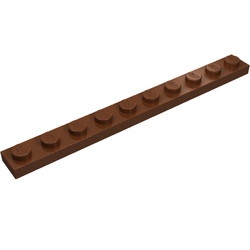 4477-88G Platte plaat 1x10 bruin, roodachtig gebruikt *1B373