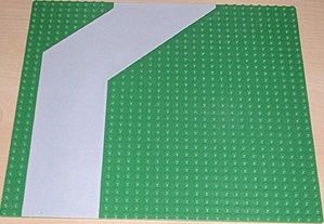 4478p01-6G Wegenplaat 32x32 met geplaveid pad groen gebruikt *3K000