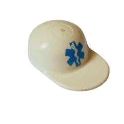 4485pb02-1G Cap lange klep met esculaap wit gebruikt *0L0000