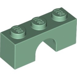 4490-48 Steen, boog 1x3x1 hoog groen, zandkleurig NIEUW *1B382