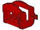4491b-5G Paardenzadel met 2 clips rood gebruikt *0D000