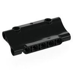 4500-11 Technic, paneel 7x3 met twee pingaten zwart NIEUW *