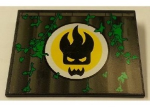 4515pb037-11G Dakpan 10 graden 6x8 Agents Dr. Inferno (sticker) zwart gebruikt *3K000