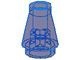 4589-14G Kegel 1x1x1 transparant donkerblauw gebruikt *1B333