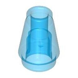 4589b-14 Kegel 1x1x1 transparant donkerblauw NIEUW *1B086