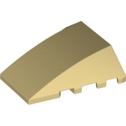 47753-2 Steen, wig 4x4 aflopend zonder noppen bovenop crème NIEUW *