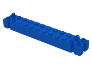 47855-7G Steen 2x12 met pin aan eindes blauw gebruikt *