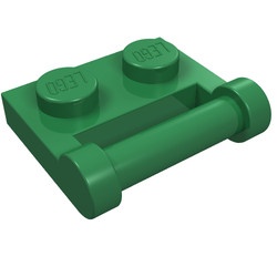 48336-6 Platte plaat 1x2 type 2 GESLOTEN hendel groen NIEUW *1B294