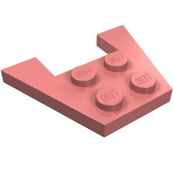 4859-58G Wigplaat 3x4 (L+R toelopend) rood, zandkleurig gebruikt *