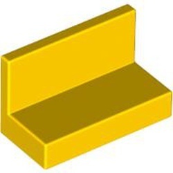4865-3G Paneel 1x2x1 (bankje) rechte hoeken geel gebruikt *1B396