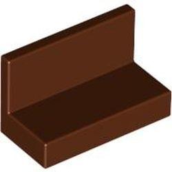 4865-88G Paneel 1x2x1 (bankje) rechte hoeken bruin, roodachtig gebruikt *1B396