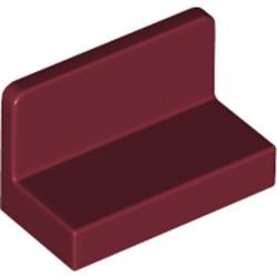 4865b-59 Paneel 1x2x1 (bankje) vlak afgeronde hoeken rood, donker NIEUW *1B018