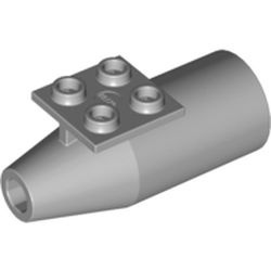 4868b-86G Motor met topplaat 2x2 grotere motor glad grijs, licht (blauwachtig) gebruikt *1D039