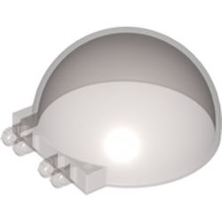 50747-13G Ruit halve bol 6x6x3 met 2 scharnieren transparant bruin (kleurnaam was: trans ZWART) gebruikt *