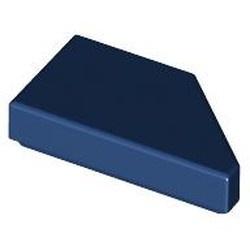 5091-63 Tegel 1x2 WIG links blauw, donker NIEUW *5A079