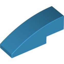 50950-153G Dakpan gebogen 1x3 blauw, donkerazuur gebruikt *1D035