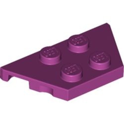 51739-71 Wigplaat 2x4 twee afgeschuinde hoeken 4 noppen magenta NIEUW *1B233