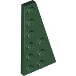 54383-80 Wig plaat 6x3 rechts groen, donker NIEUW *5A005