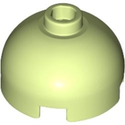 553-158 Steen, 2x2x1 dome TOP geelgroen NIEUW *1B080