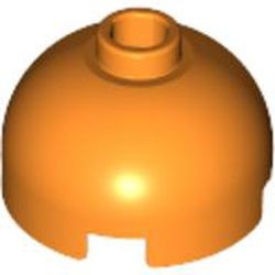 553-4G Steen, 2x2x1 dome TOP oranje gebruikt *1L082