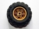 56145c02-115G Wiel 30.4x20mm met band 56x26 balloon goud, parel gebruikt *5W000