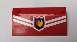 58181pb01-5G Dakpan 33 graden 3x6 met brandweerlogo (Sticker) gebruikt *5R000