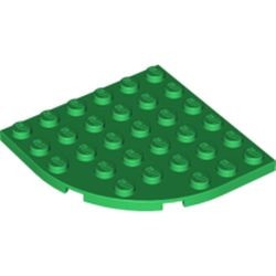 6003-6G Platte plaat 6x6 afronde hoek groen gebruikt *1G004