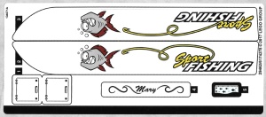 60147stk01 STICKER 60147 Fishing Boat NIEUW *0S0000