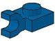 6019-7G Platte plaat 1x1 met horizontale clip blauw gebruikt *1B315