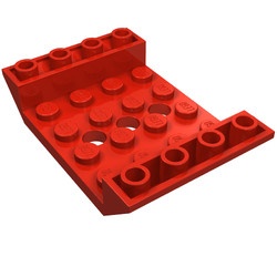 60219-5 Omgekeerde dakpan 45 graden 6x4 dubbel 3 gaten rood NIEUW *1L000